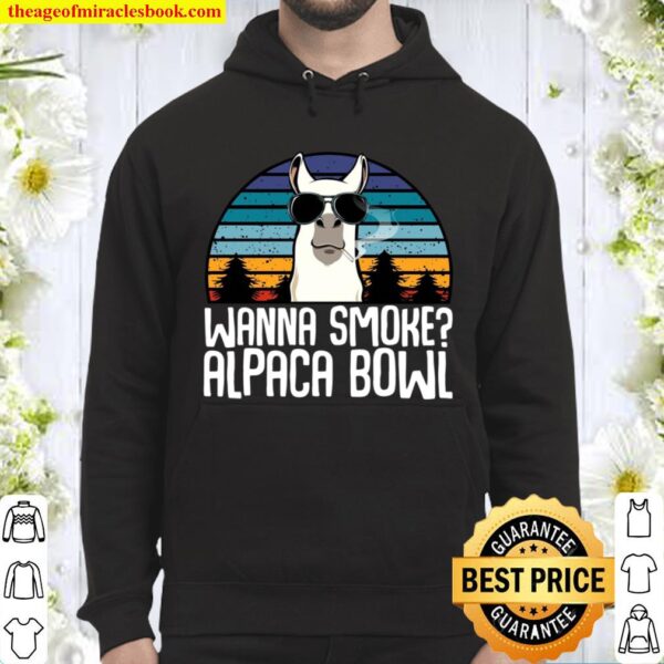 Llama Wanna Smoke Shirt - Fluffy Alpaca Bowl Hookah Shisha Addict, Gif Hoodie