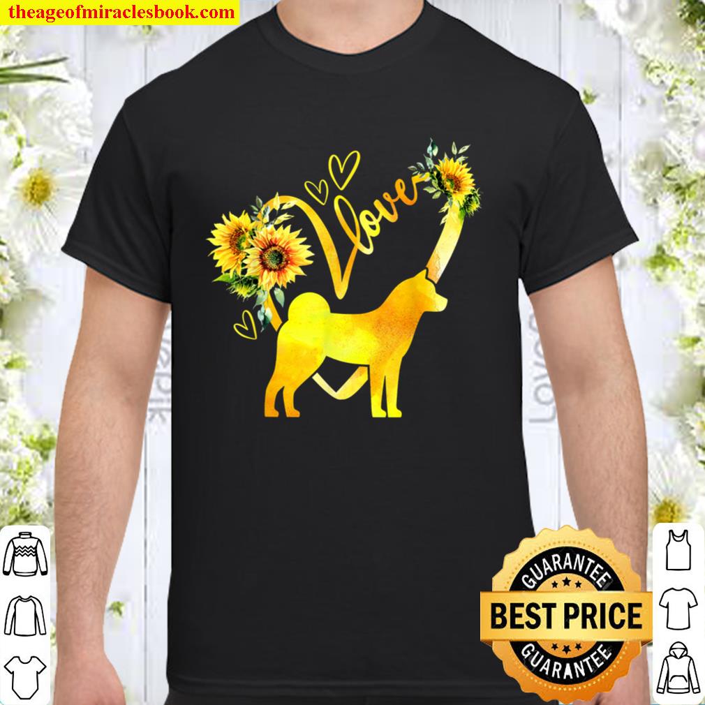 Love Akita Inu Sunflower For Dog Lover Gifts hot Shirt, Hoodie, Long Sleeved, SweatShirt