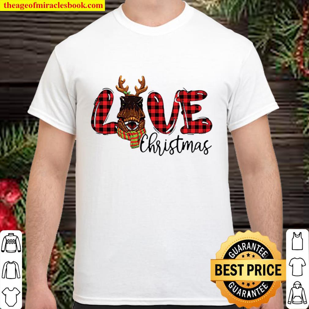 Love Dinosaurs Reindeer Christmas 2020 Shirt, Hoodie, Long Sleeved, SweatShirt