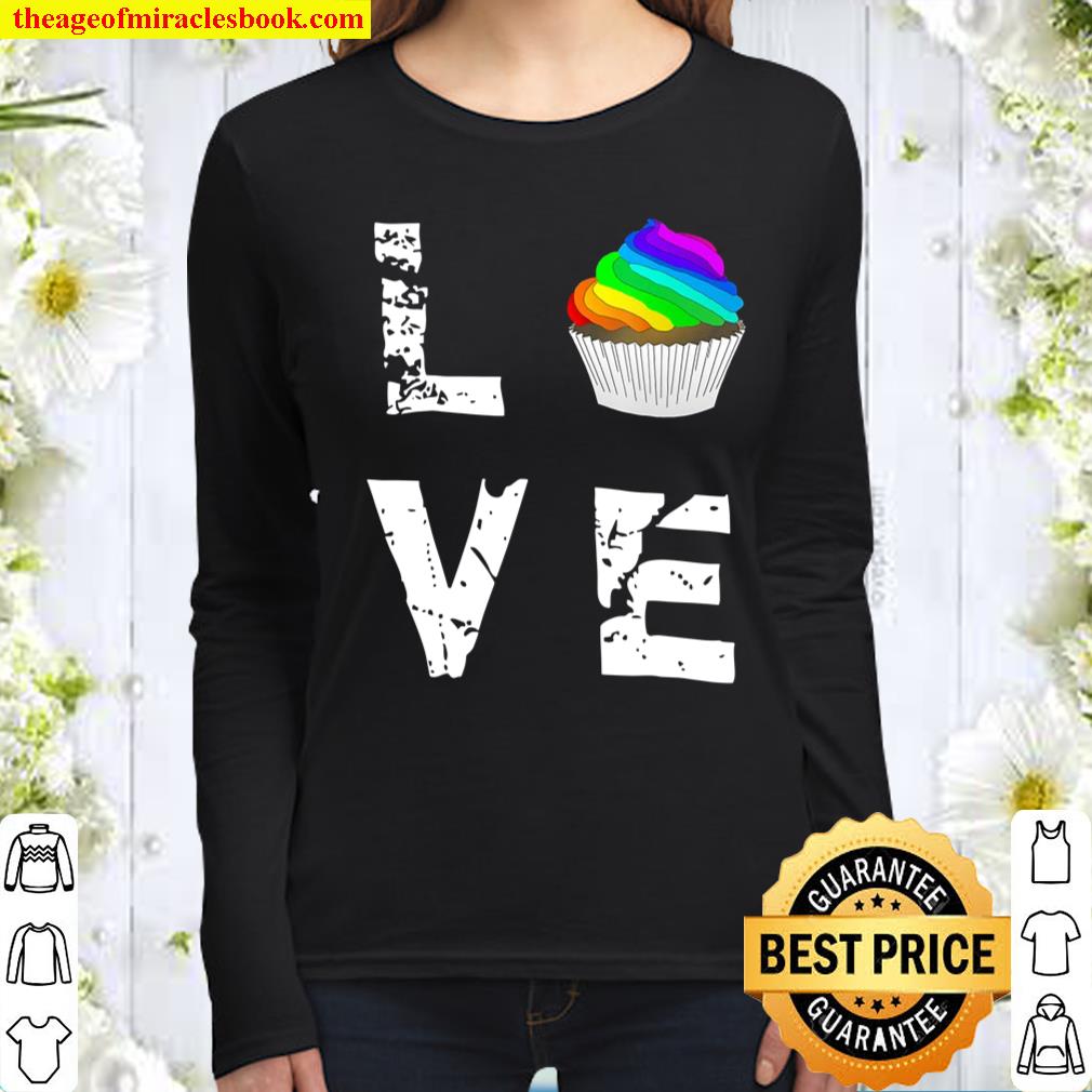Love Muffin Cupcake Funny Food Valentine’s Day Women Long Sleeved
