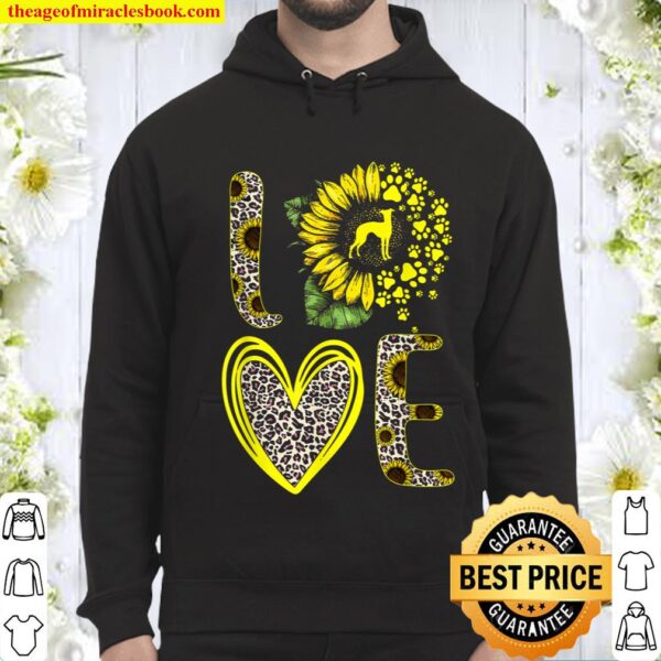 Love Whippet Sunflower For Dog Lover Gifts Hoodie