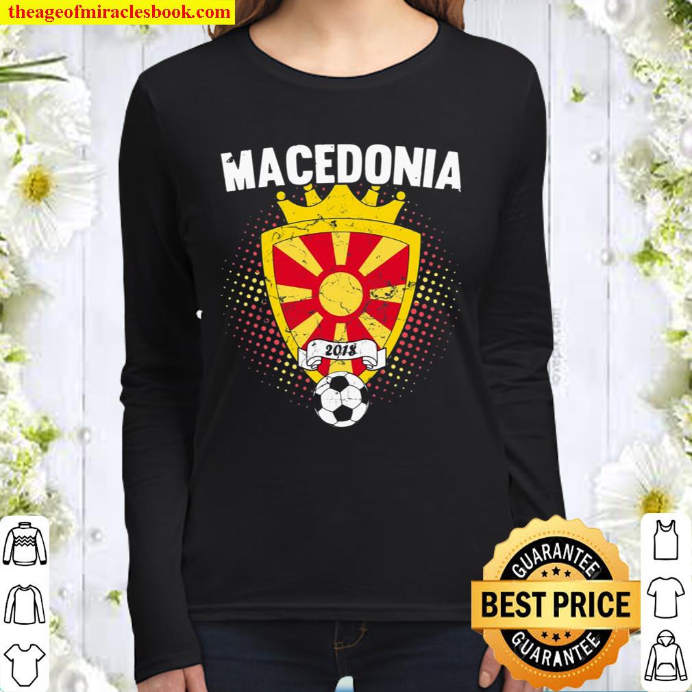 Macedonia Soccer Shirt 2018 Macedonian Flag National Team Women Long Sleeved