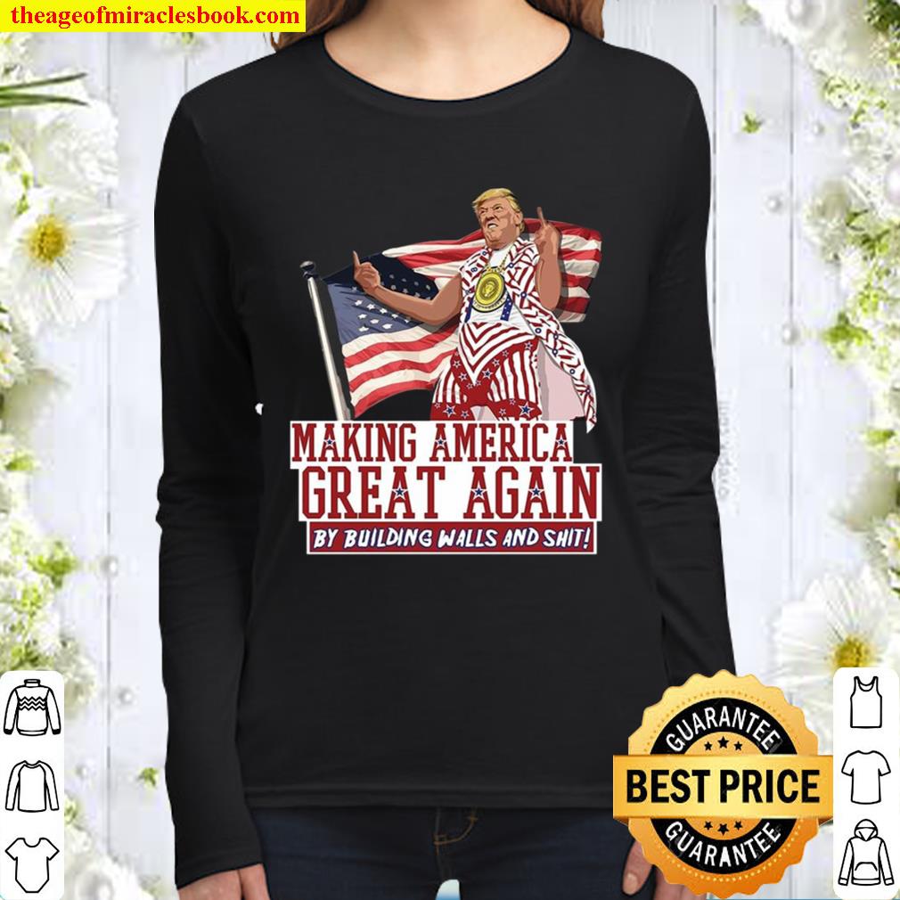 Making America Great Again Donald Trump T-Shirt Support our President Women Long Sleeved