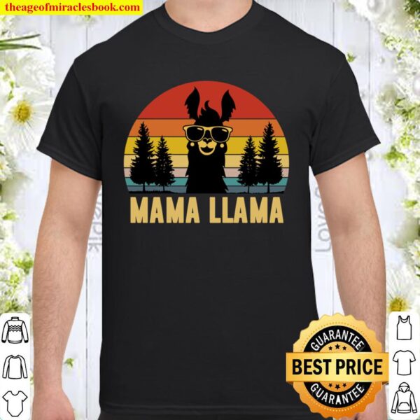 Mama Llama Alpaca Mothers Day Gift Funny Mama Llama Shirt