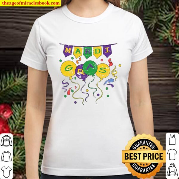 Mardi Gras Carnival Parade Lover Costume Party Balloon Classic Women T-Shirt