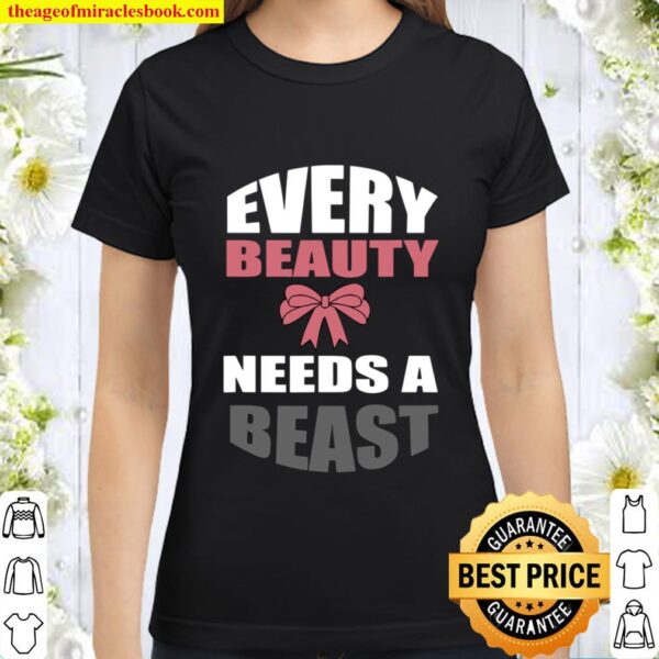 Matching Set Beauty Beast Couples Shirt Love Valentine’s Day Classic Women T-Shirt