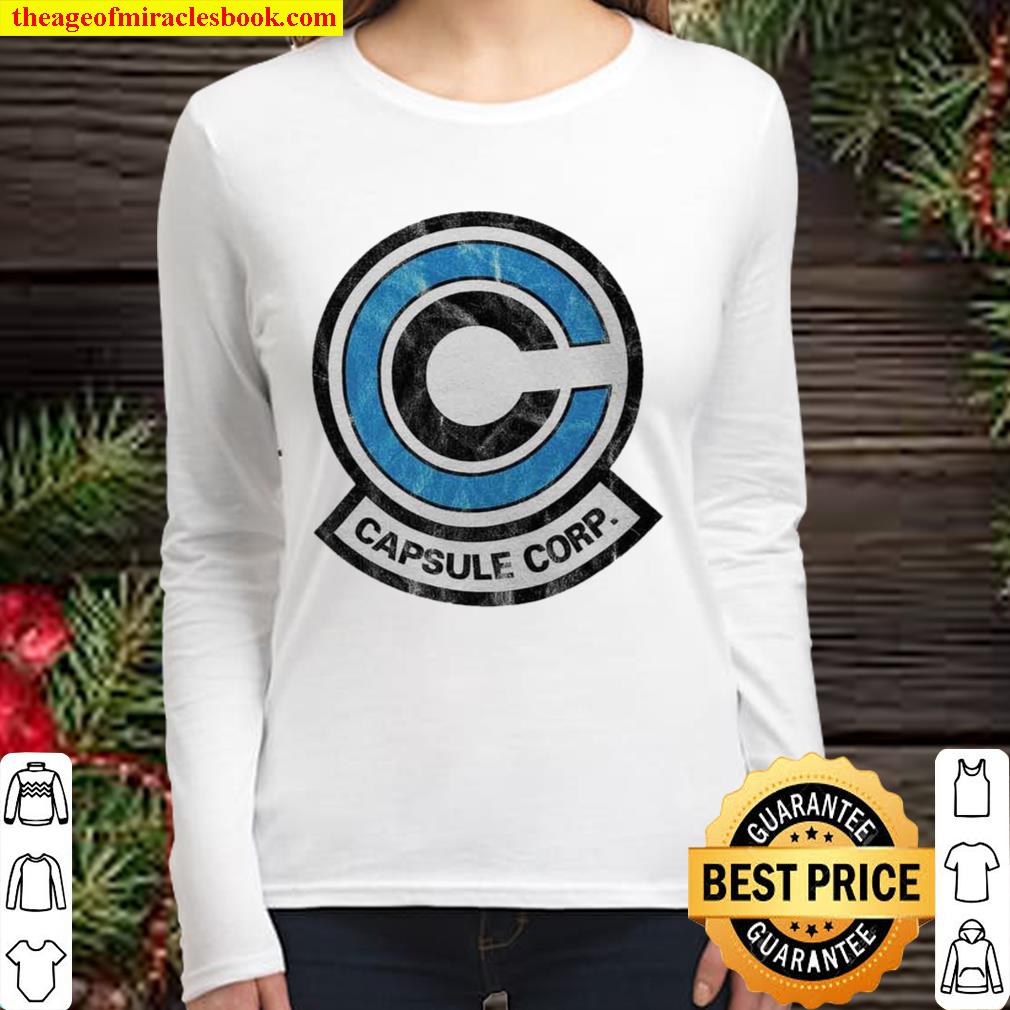Men_s Capsule Corp Design Pullover Long Sleeve Crewneck Sweatshirt Whi Women Long Sleeved