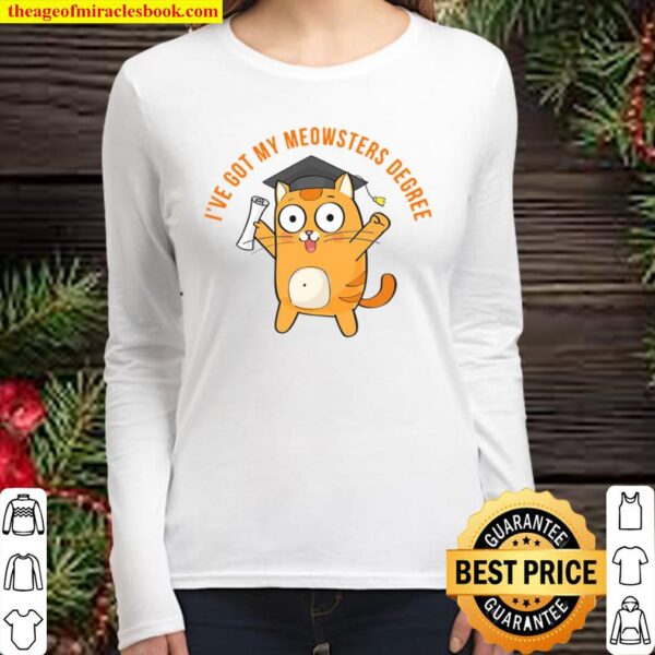 Meowster Graduation Gifts For Graduates Funny Masters Degree Women Long Sleeved