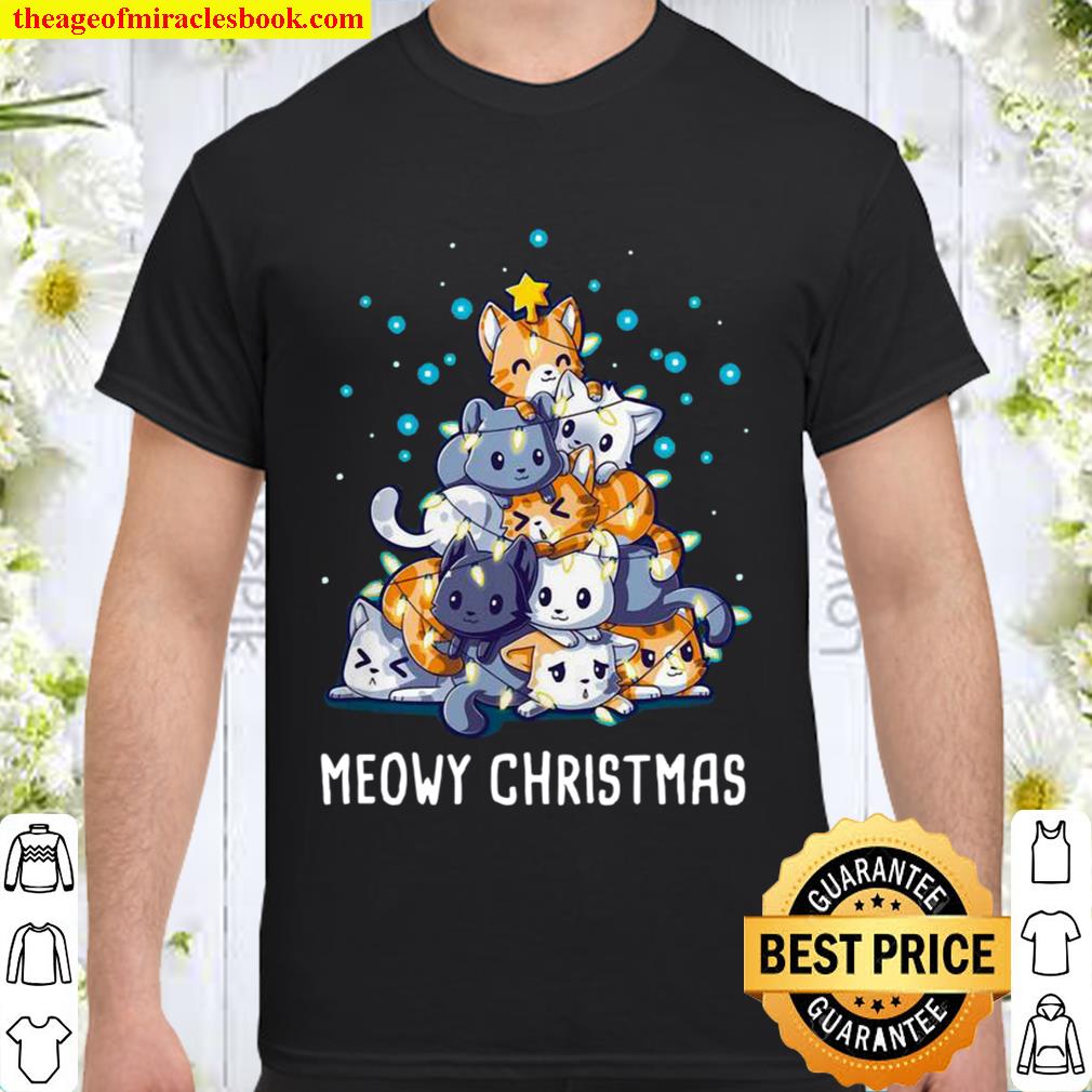 Meowy Christmas Cat Christmas Tree Lights 2020 Shirt, Hoodie, Long Sleeved, SweatShirt