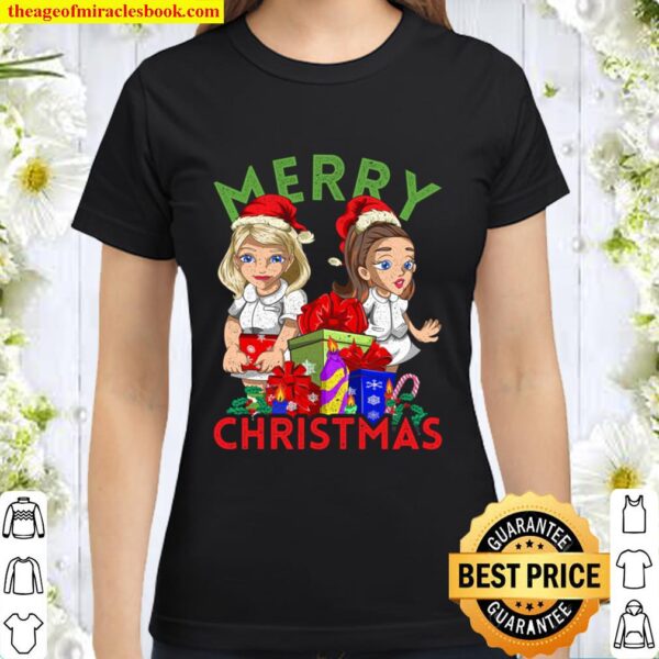 Merry Christmas Candy Pajama Kids Gift Funny Nurse Classic Women T-Shirt