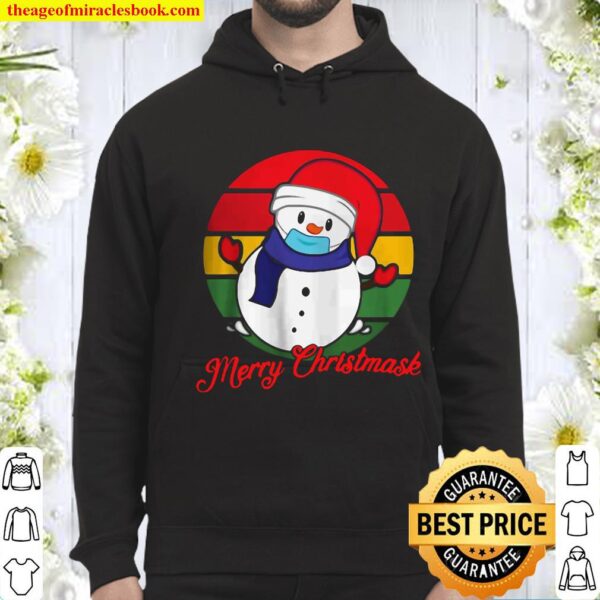 Merry Christmas Social Distancing Cute Christmas Snowman Hoodie