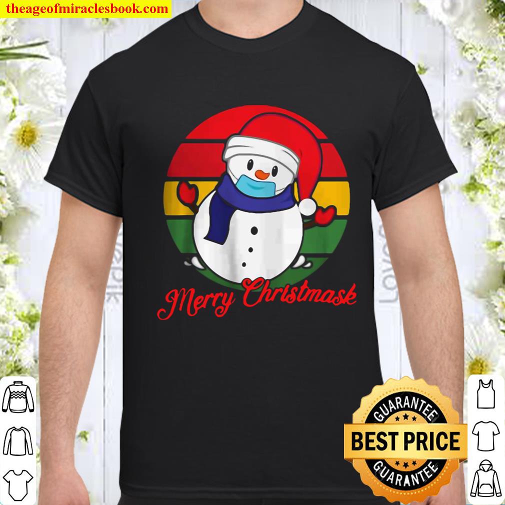 Merry Christmas Social Distancing Cute Christmas Snowman T-Shirt