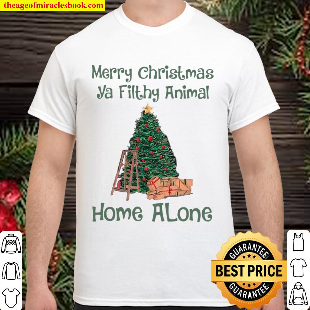 Merry Christmas Ya Filthy Animal Home Alone Christmas Tree hot Shirt, Hoodie, Long Sleeved, SweatShirt