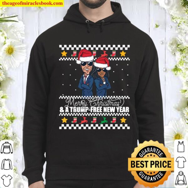 Merry Christmas _ A Trump-Free New Year Ugly Xmas Hoodie