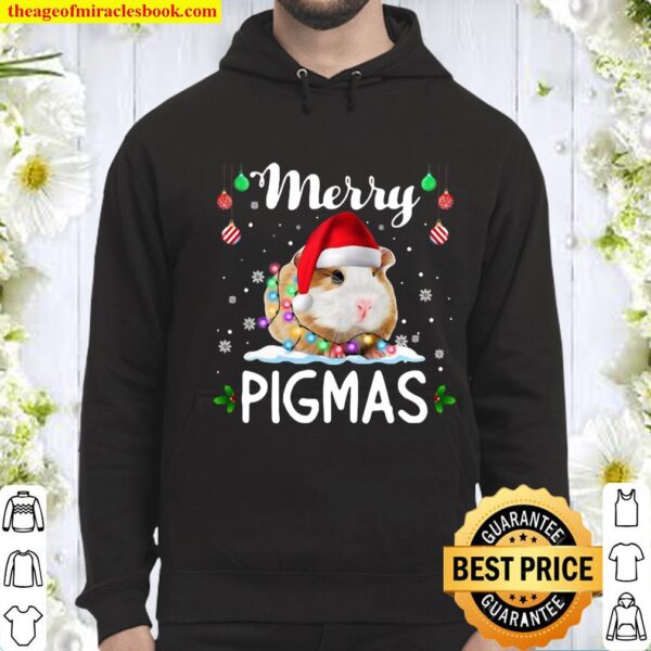 Merry Pigmas Funny Christmas Santa Guinea Pig Lover Gifts Hoodie