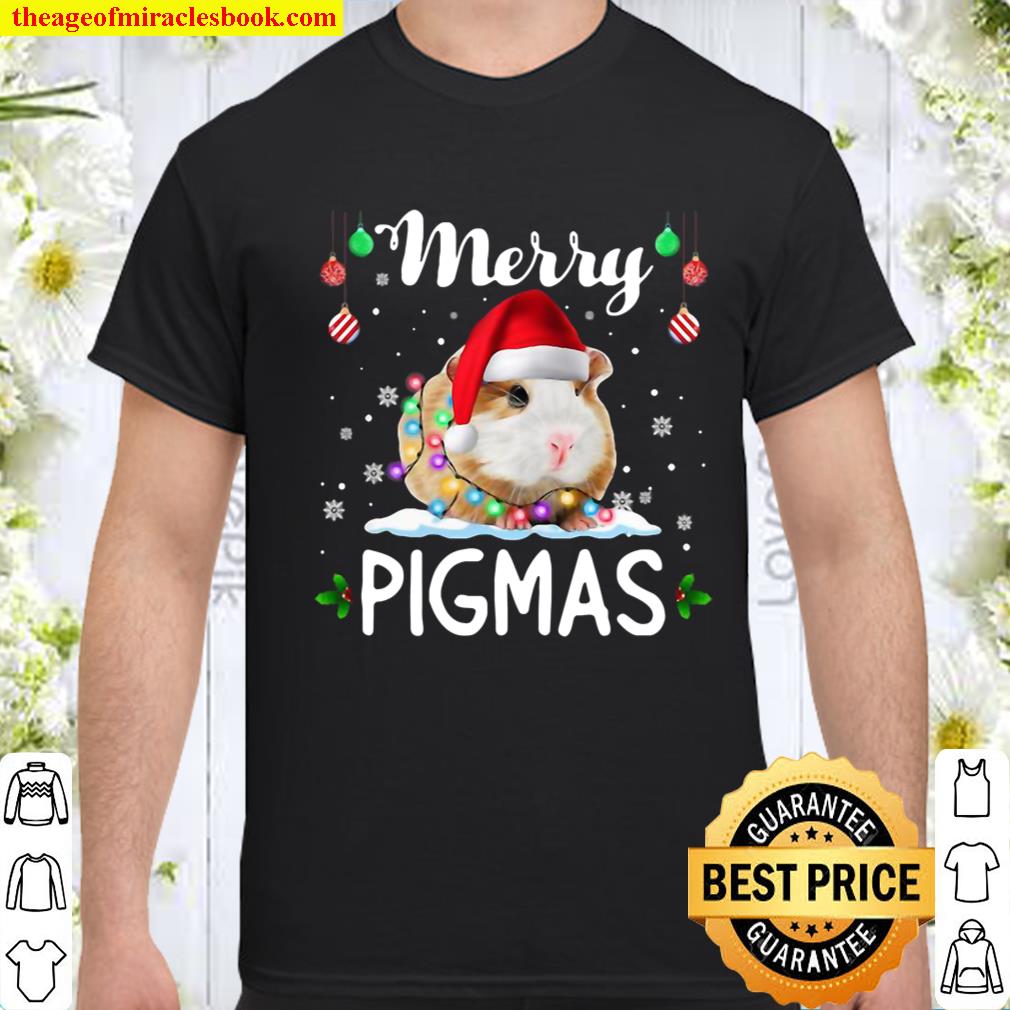 Merry Pigmas Funny Christmas Santa Guinea Pig Lover Gifts T-Shirt