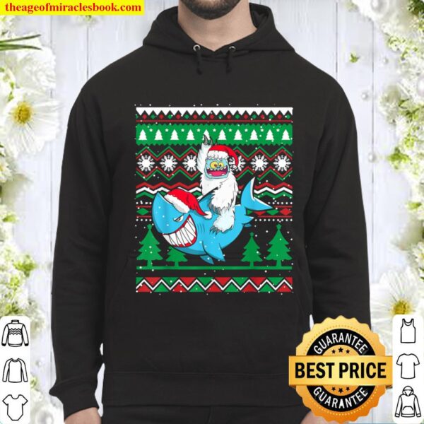 Merry Sharkmas Santa Shark Ugly Christmas Sweater Boys Xmas Hoodie