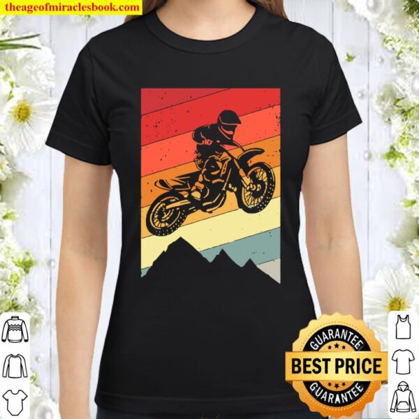 Motocross Bike Vintage Dirtbike Racing Retro Dirt Bike Classic Women T-Shirt