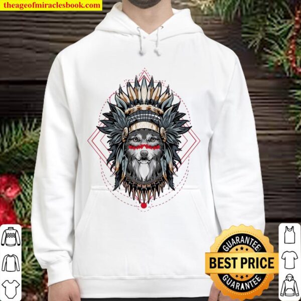 Mountain Wolf Gifts Chief Of The Wolf Pack Tribal Wolves Hoodie