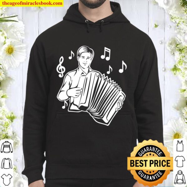 Music Notes Musician Design for Music Accordionist Hoodie