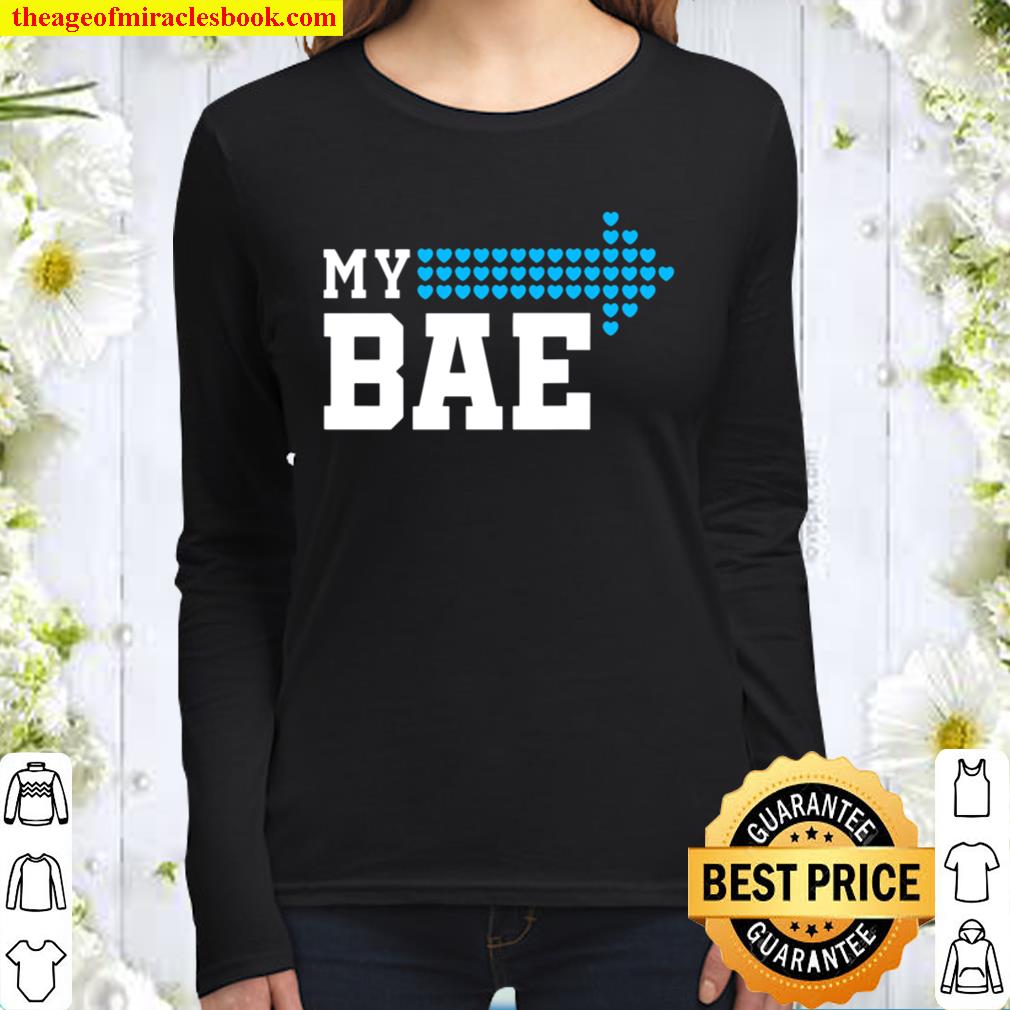 My Bae _ My Boo Shirt For Valentine Couple Matching Gift Women Long Sleeved