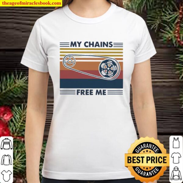 My Chains Free Me Cycling Vintage Classic Women T-Shirt