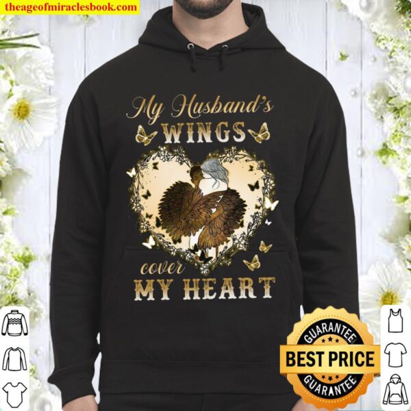My Husbands Wings Cover My Heart Hoodie