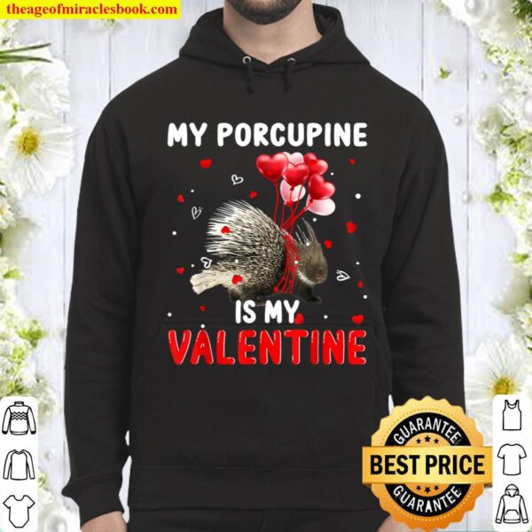 My Porcupine Is My Valentine Apparel Animals Lover Gifts Hoodie
