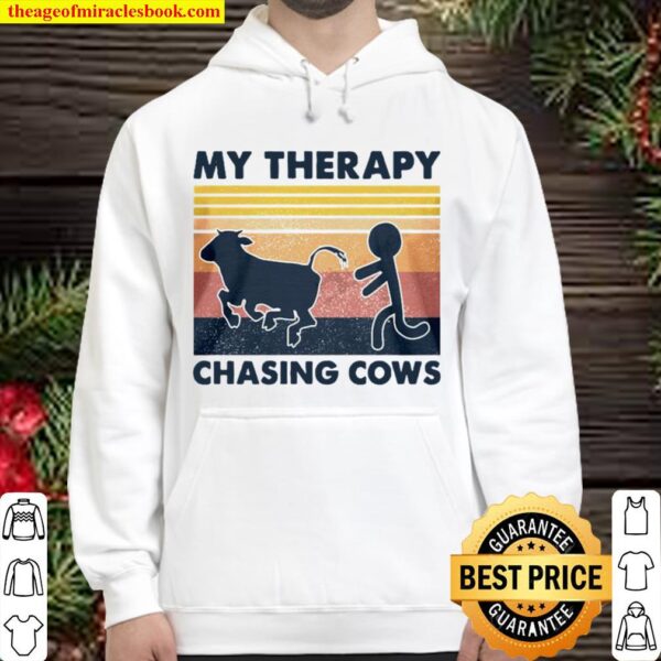 My therapy chasing cows vintage Hoodie