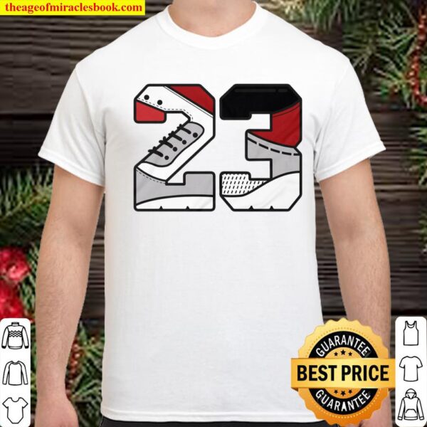New 23 Unisex T-Shirt Match Air Jordan 1 High Light Smoke Grey Shirt