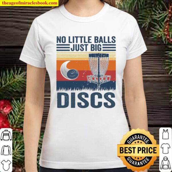 No Little Balls Just Big Discs Vintage Disc Golf Classic Women T-Shirt
