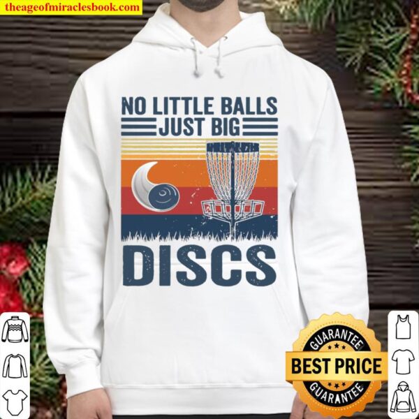 No Little Balls Just Big Discs Vintage Disc Golf Hoodie
