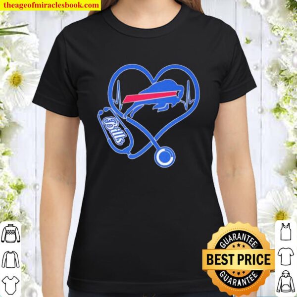 Nurse Heart Buffalo Bills Classic Women T-Shirt