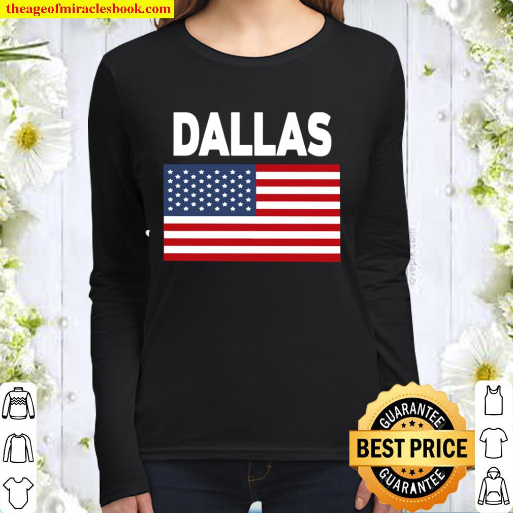 Official America Flag Basic Dallas Women Long Sleeved