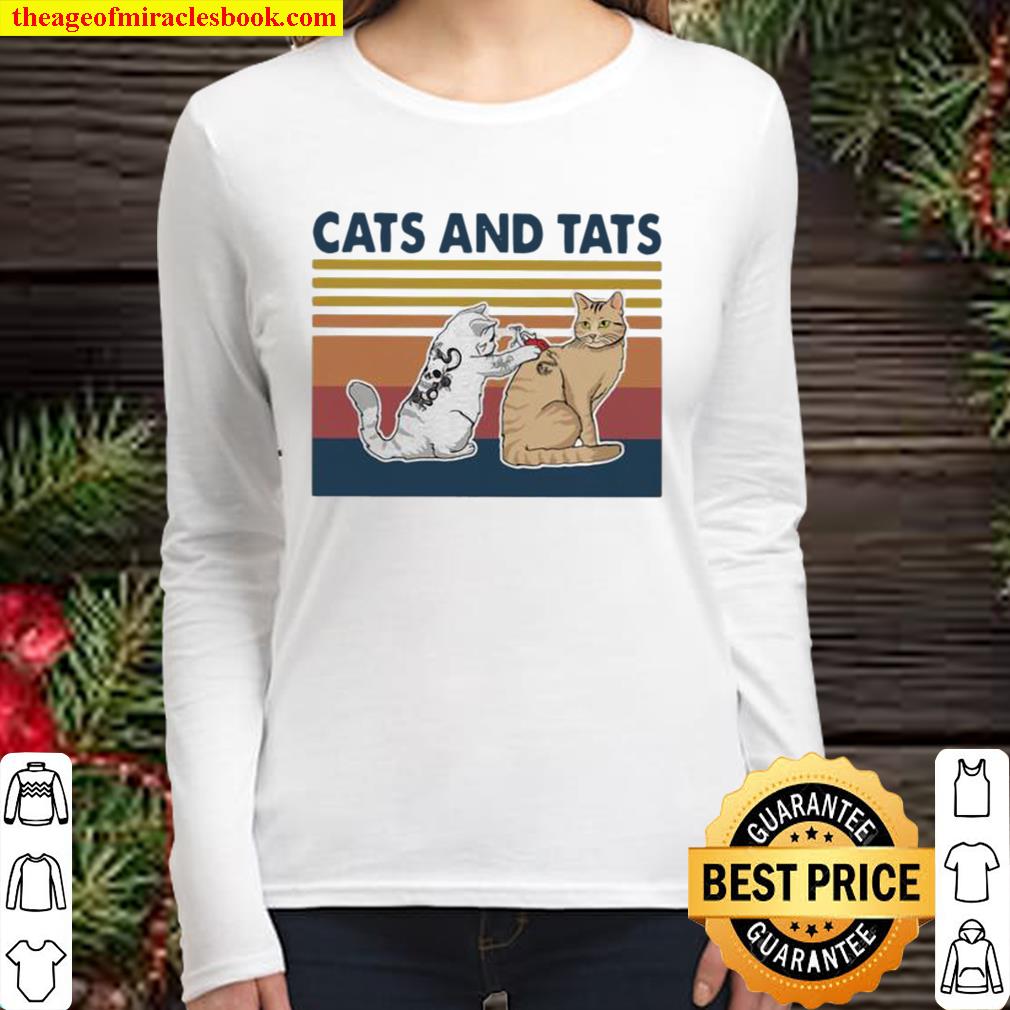 Official Cats And Tats Tattoo Vintage Women Long Sleeved