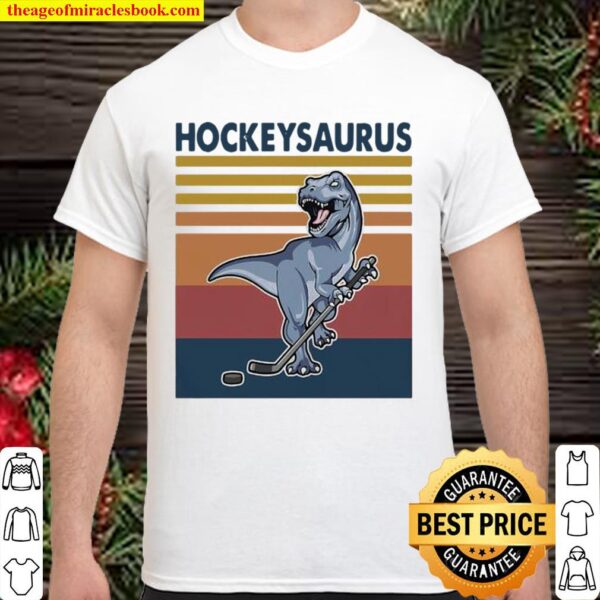 Official Hockey Dinosaur Saurus Vintage Shirt