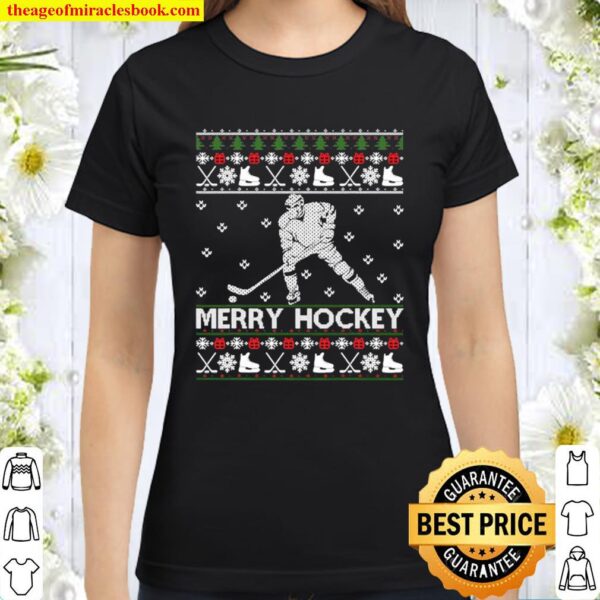 Official Hockey Merry Christmas Classic Women T-Shirt