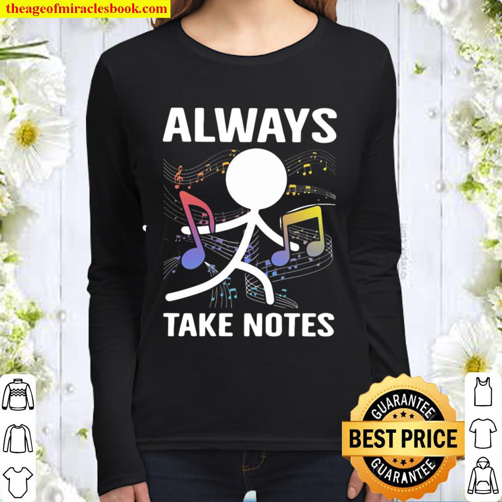 Official Music Always Take Notes Women Long Sleeved