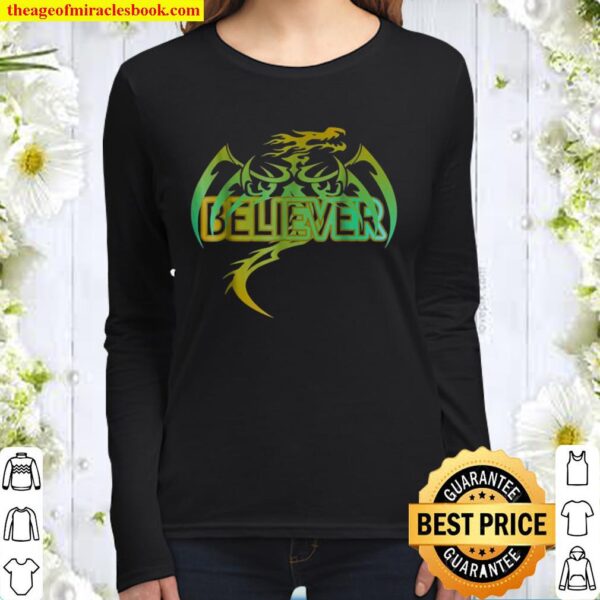 Original Dragon Believer Shirt Gift Funt Women Long Sleeved
