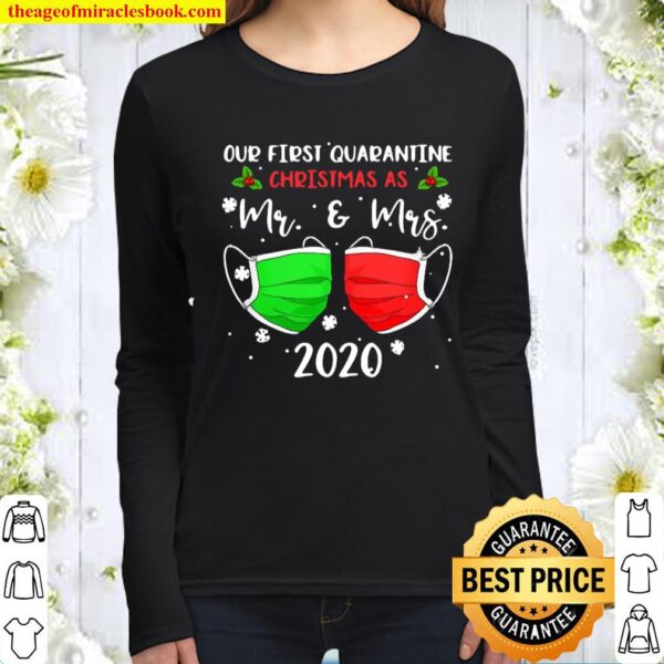 Our First Quarantine Christmas As Mr Mrs 2020 Mask Couple Women Long Sleeved