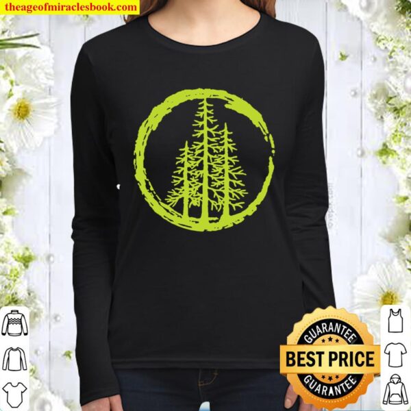 Pacific Northwest Evergreen Trees Women Long Sleeved