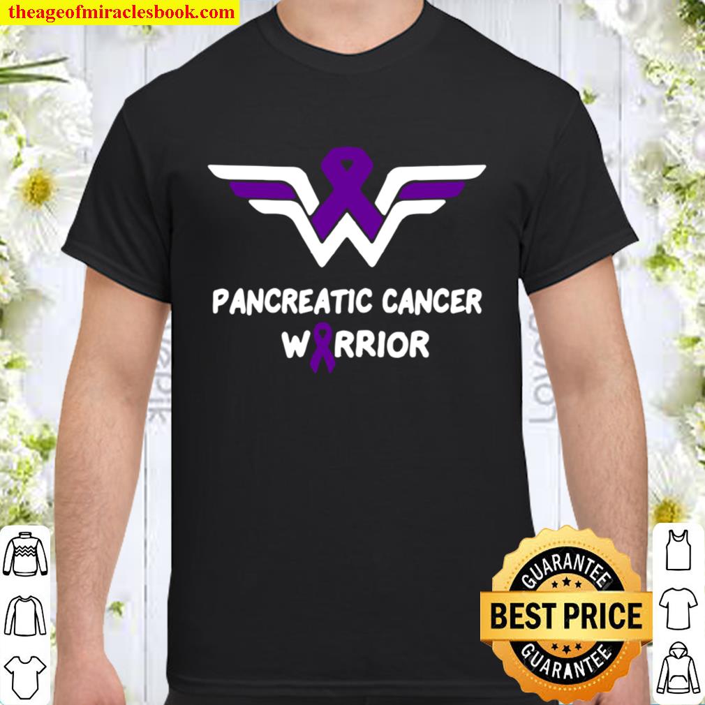 Pancreatic Cancer Awareness Warrior Support Purple Ribbon Shirt