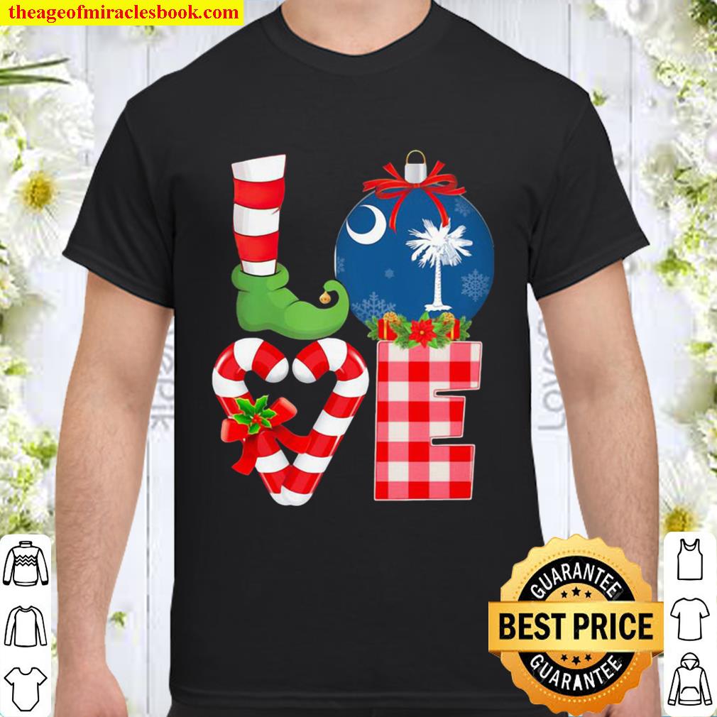 Perfect Love South Carolina State Flag Pajama Elf Merry Christmas 2020 Shirt, Hoodie, Long Sleeved, SweatShirt