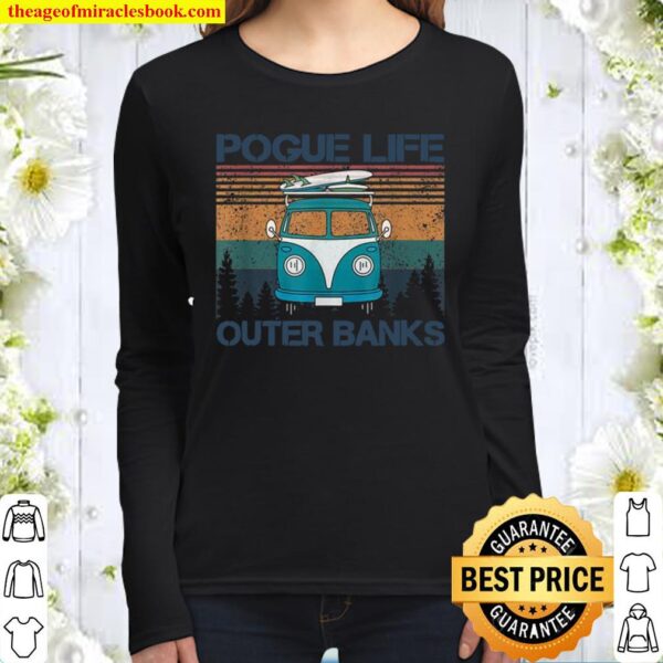 Pogue Life Outer Banks Retro Vintage Women Long Sleeved