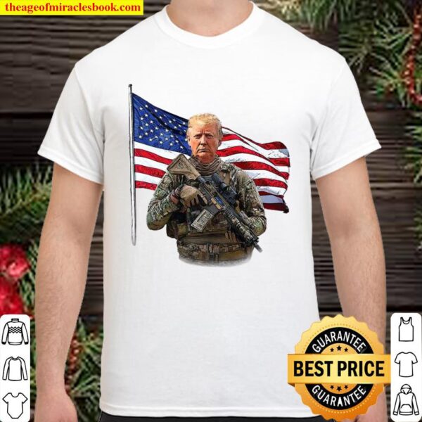 President Donald Trump Usa Flag Patriotic Soldier 2020 Veteran Shirt