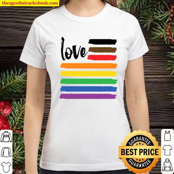 Pride Flag Shirt, Gay Pride TShirt, Black Pride, LGBTQ Shirt, BLM Shir Classic Women T-Shirt
