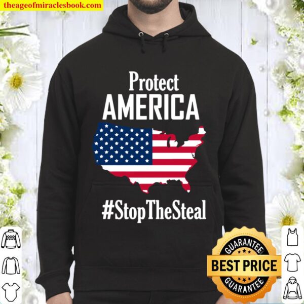 Protect America Stop The Steal Map American Flag Hoodie