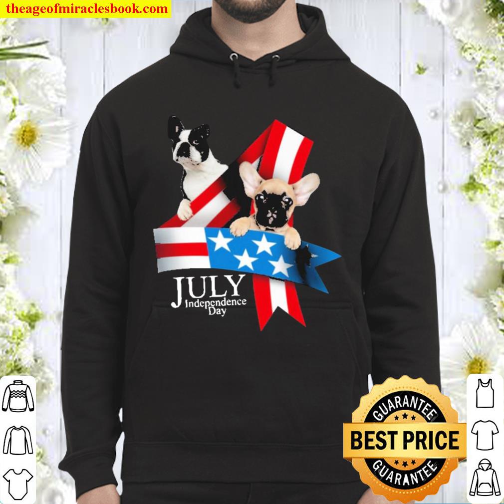 Pug and chihuahua july independence day flag american Hoodie