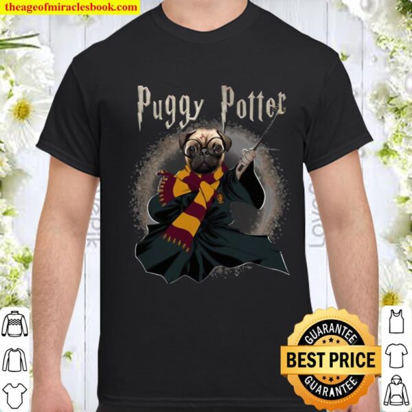 Puggy Potter Magic Wizard Pug Funny Puggy Pug Shirt