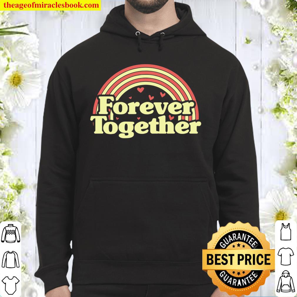 Rainbow Valentine’s Day Forever Together Hearts Pullover Hoodie